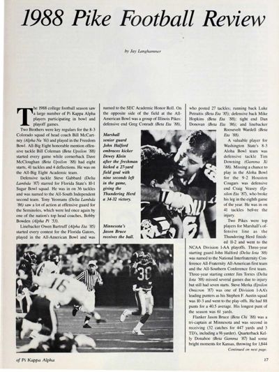 1988 Pike Football Review